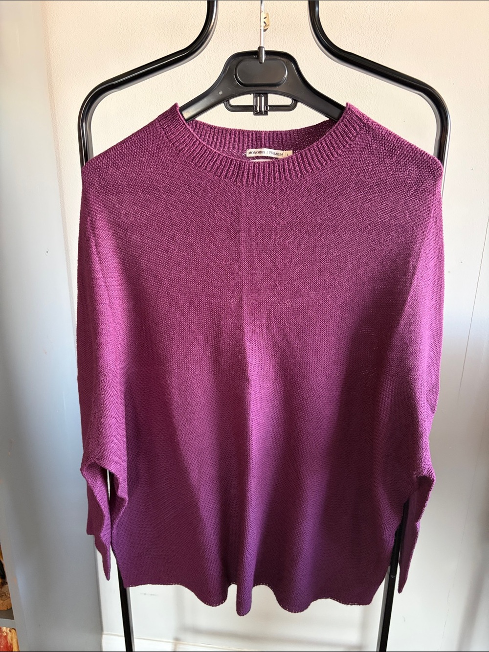 Women's Crewneck Sweater in Rich Plum